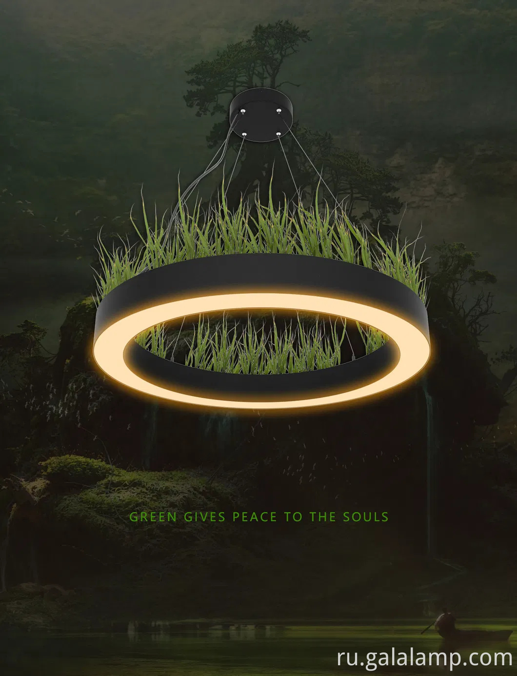 Электронный современный светодиодный кольцо подвесного подвесного света для элегантных офисов